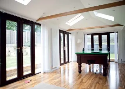 Snooker table in room